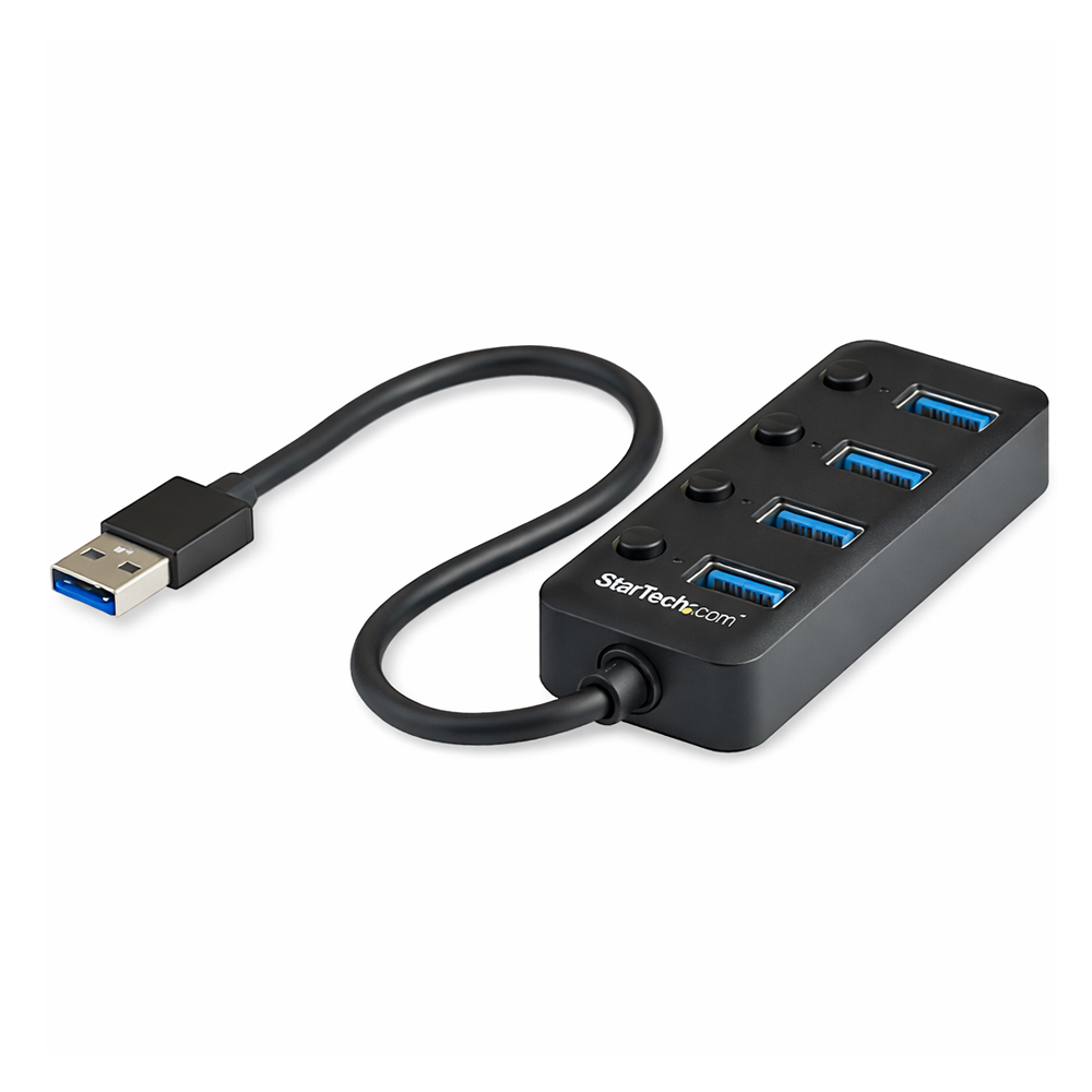 HUB USB 3.0 STARTECH.COM DE 4 PUERTOS CON INTERRUPTORES INDIVIDUALES - LADRÓN USB-A EFICIENTE Y PRÁCTICO - 1