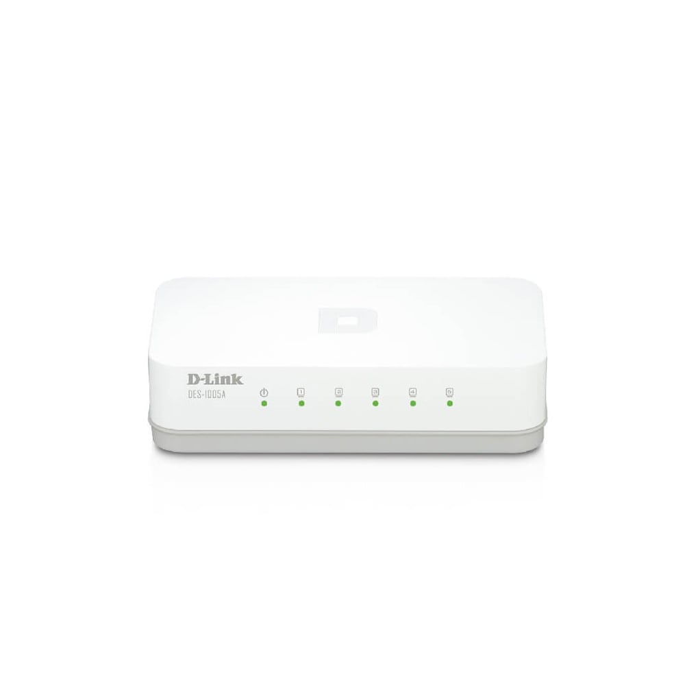 SWITCH D-LINK DES-1005A DE 5 PUERTOS RJ-45, 10/100 MBPS, CON AUTO MDI/MDI-X, IDEAL PARA TU RED. - 1