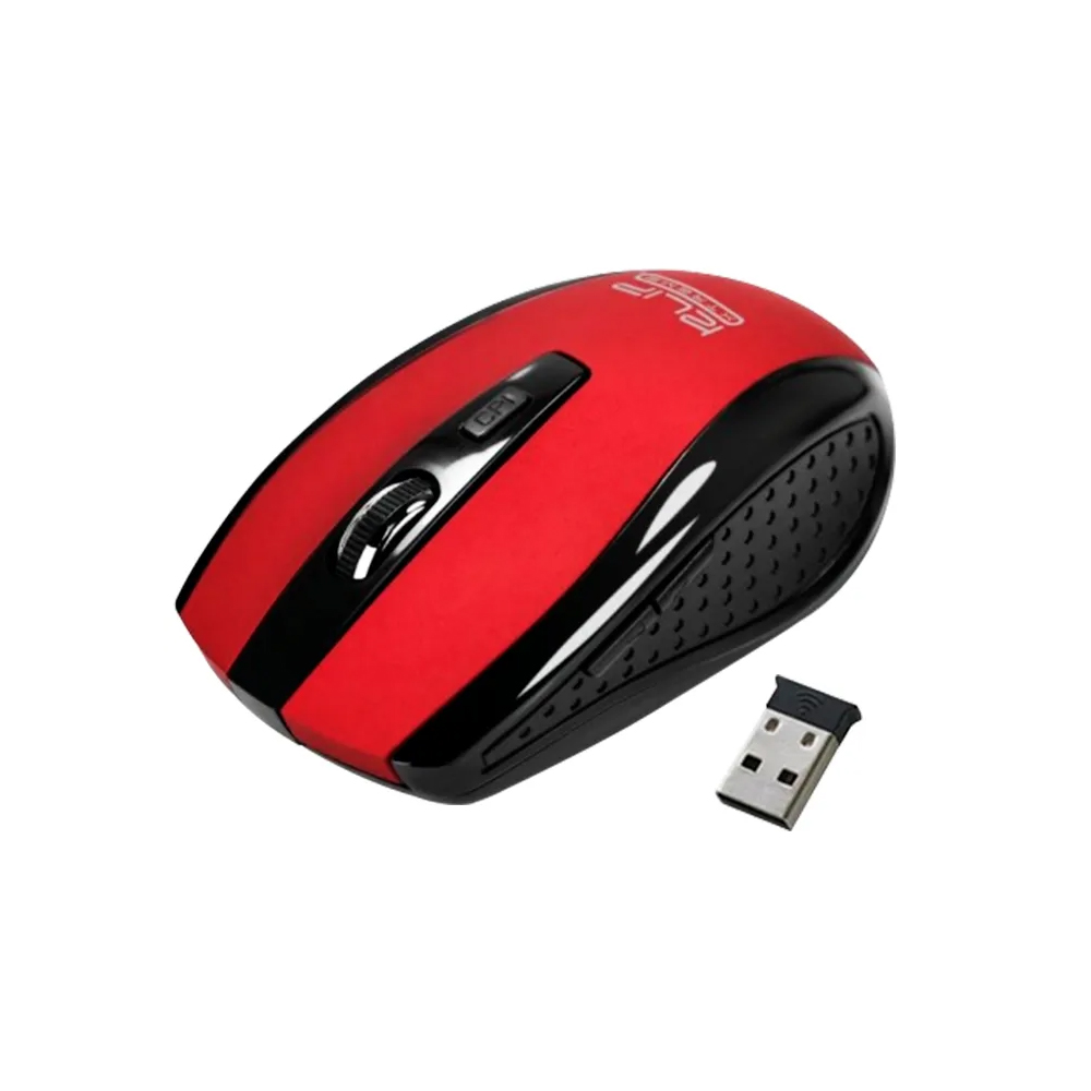 KLIP XTREME MOUSE INALÁMBRICO 2.4 GHZ ROJO CON 6 BOTONES Y NANO RECEPTOR COMPACTO - 1