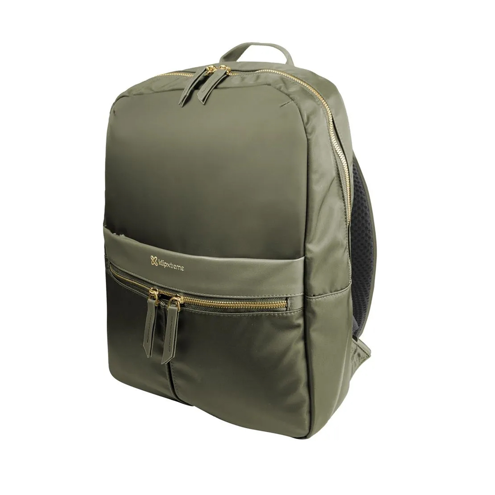 MOCHILA PORTÁTIL KLIP XTREME PARA NOTEBOOK DE 15.6', RESISTENTE 1200D EN COLOR VERDE - 1