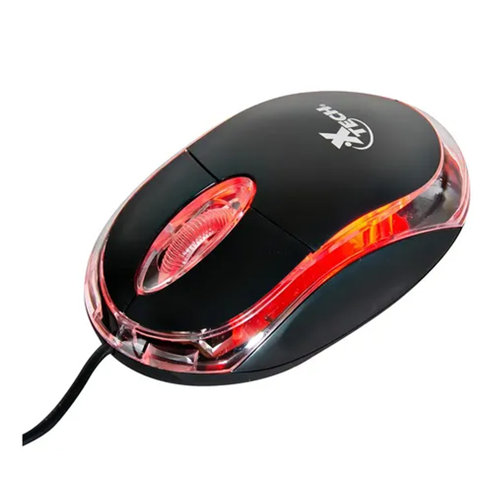 MOUSE USB XTECH CON CABLE, ÓPTICO 3D, COLOR NEGRO - PRECISIÓN Y COMODIDAD PARA GAMERS Y OFICINA - 1