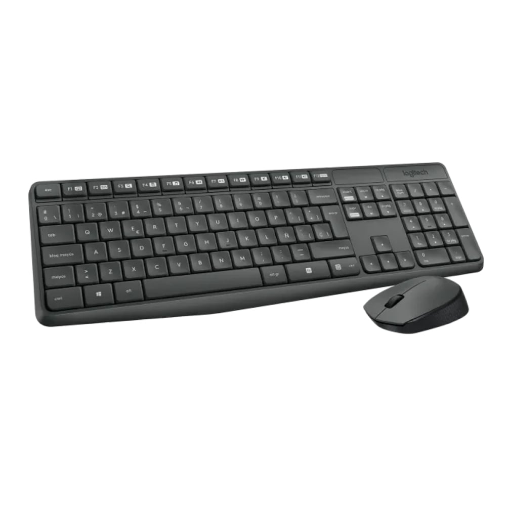 TECLADO INALÁMBRICO LOGITECH MK235 CON MOUSE USB, COLOR NEGRO, PRÁCTICO Y COMPACTO PARA TU ESCRITORIO - 1