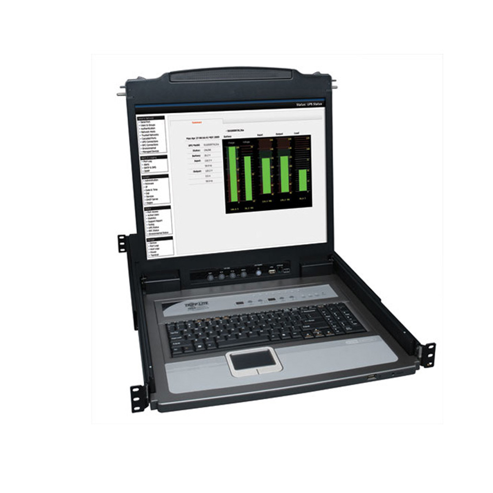 CONSOLA KVM TRIPP LITE 1U DE 8 PUERTOS CON PANTALLA LCD DE 19' PARA RACK - CONTROL EFICIENTE Y FÁCIL - 1