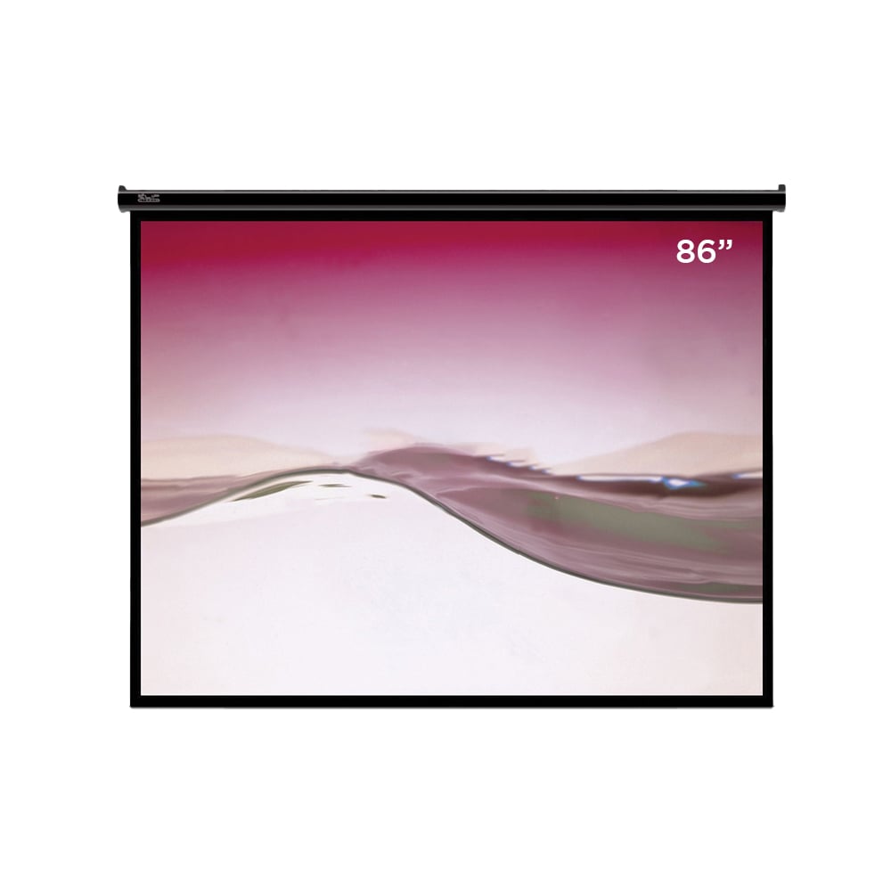 PANTALLA RETRÁCTIL KLIP XTREME KPS-302 DE 86' PARA PARED O TECHO, ALTA CALIDAD DE IMAGEN Y FÁCIL INSTALACIÓN - 1