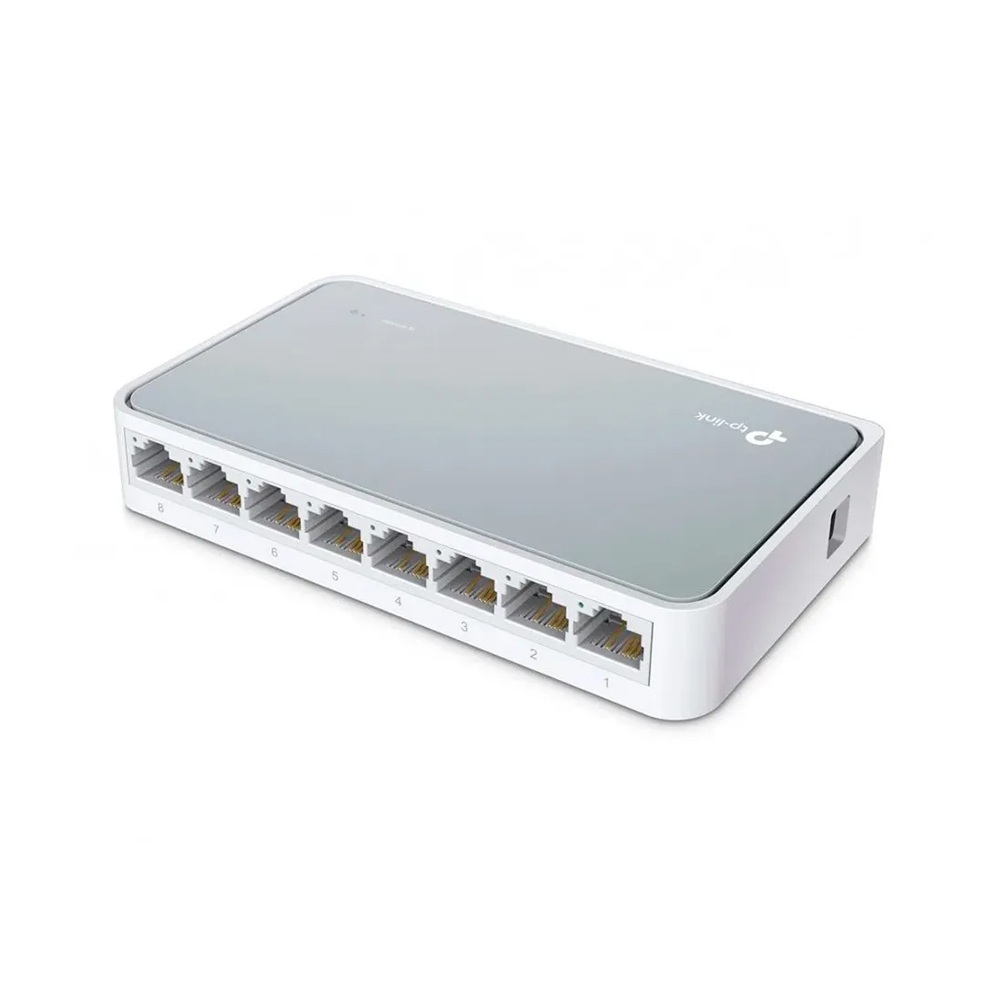 CONMUTADOR TP-LINK TL-SF1008D DE 8 PUERTOS 10/100 MBPS PARA ESCRITORIO - RÁPIDO Y FIABLE - 1