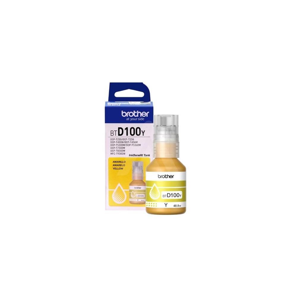 TINTA BROTHER AMARILLA T230/T430W/T530DW/T730DW/T930DW - ALTA CALIDAD Y RENDIMIENTO SUPERIOR - 1