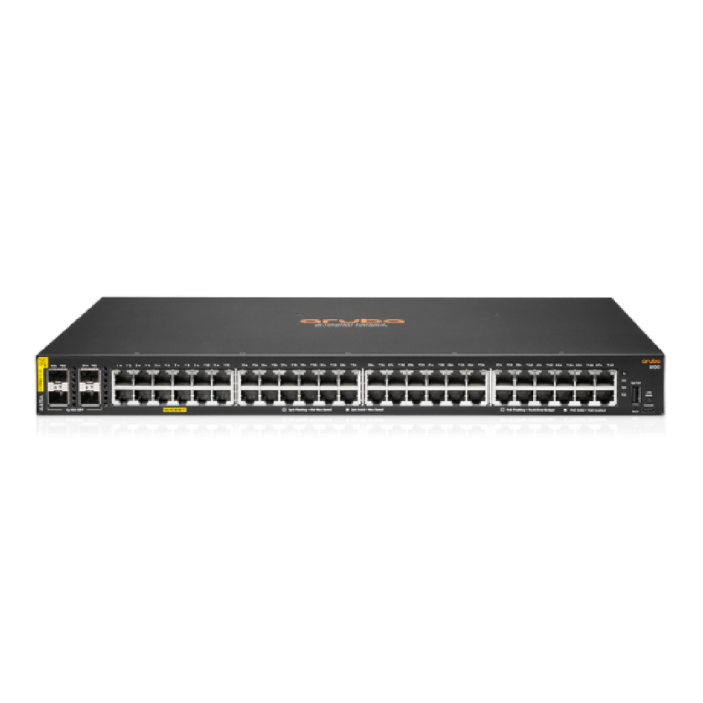 CONMUTADOR ETHERNET HPE 6100 DE 48 PUERTOS GIGABIT Y 10G, MODULAR, POE, 1U, MONTAJE EN BASTIDOR - 1