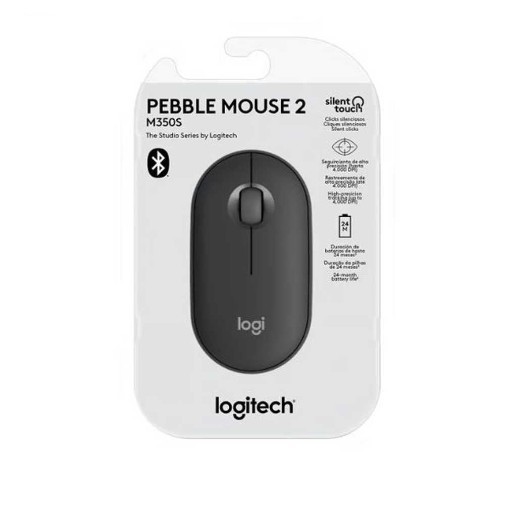 LOGITECH PEBBLE M350S - RATÓN ÓPTICO INALÁMBRICO BLUETOOTH EN GRAFITO, 3 BOTONES Y DISEÑO ELEGANTE - 1