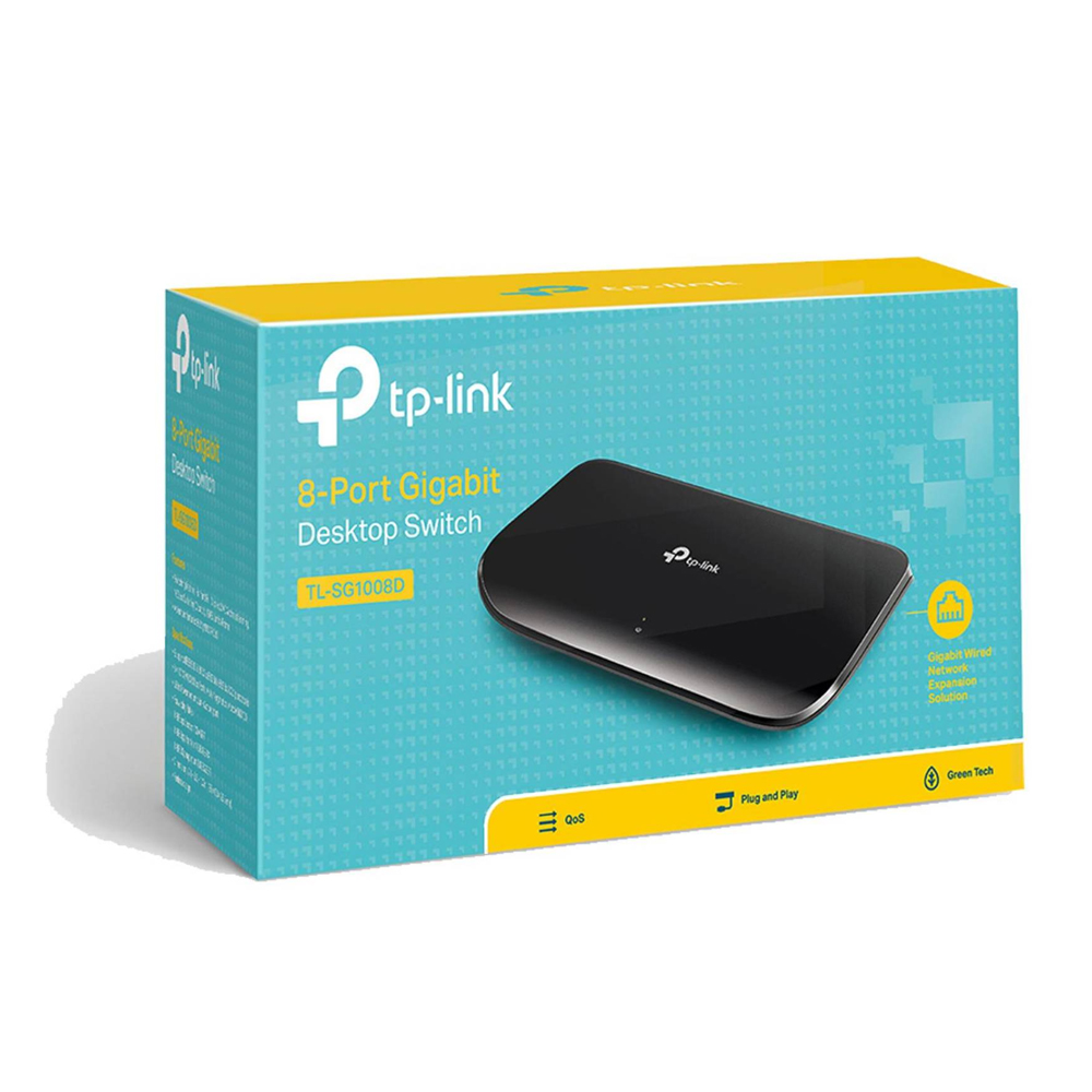 CONMUTADOR DE SOBREMESA TP-LINK TL-SG1008D, 8 PUERTOS GIGABIT 10/100/1000, RENDIMIENTO ULTRA RÁPIDO - 1