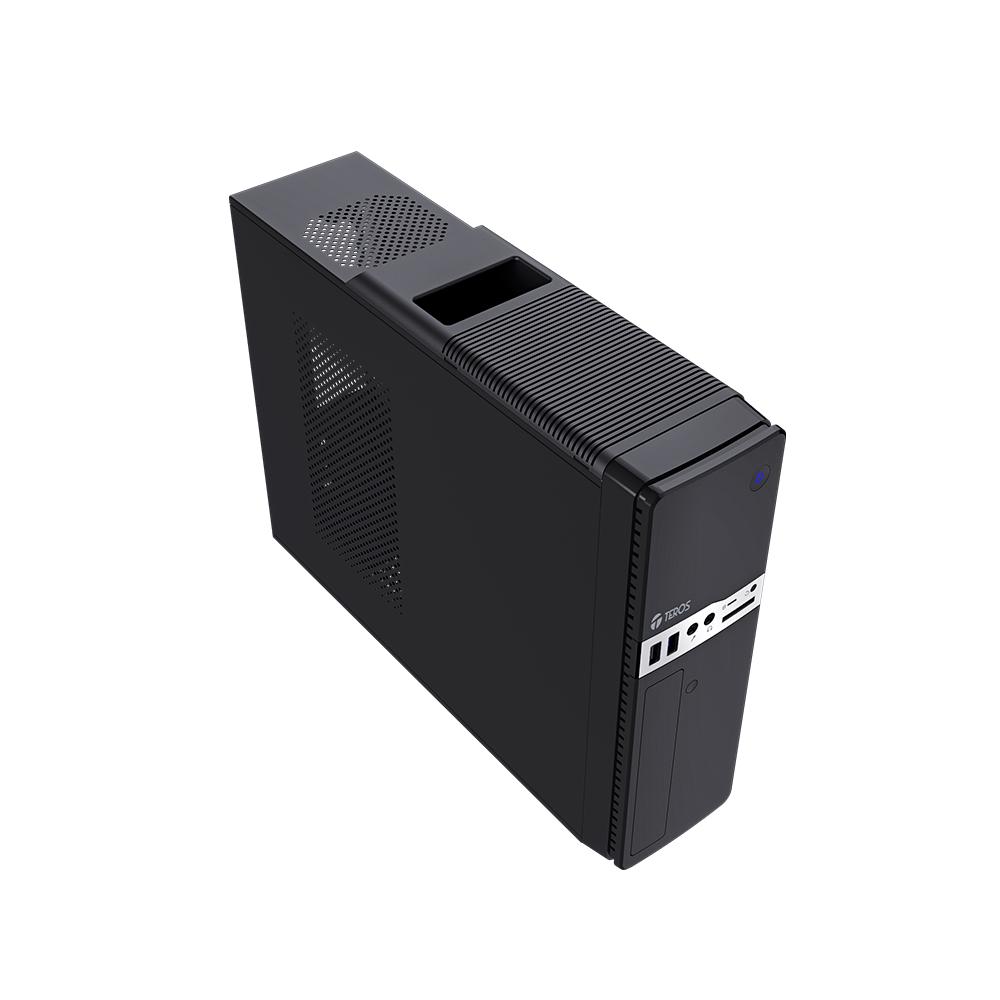 CAJA TEROS TE-1032S SLIM DE 250W, CON USB 3.2, AUDIO HD, DVD Y COLOR NEGRO - 1