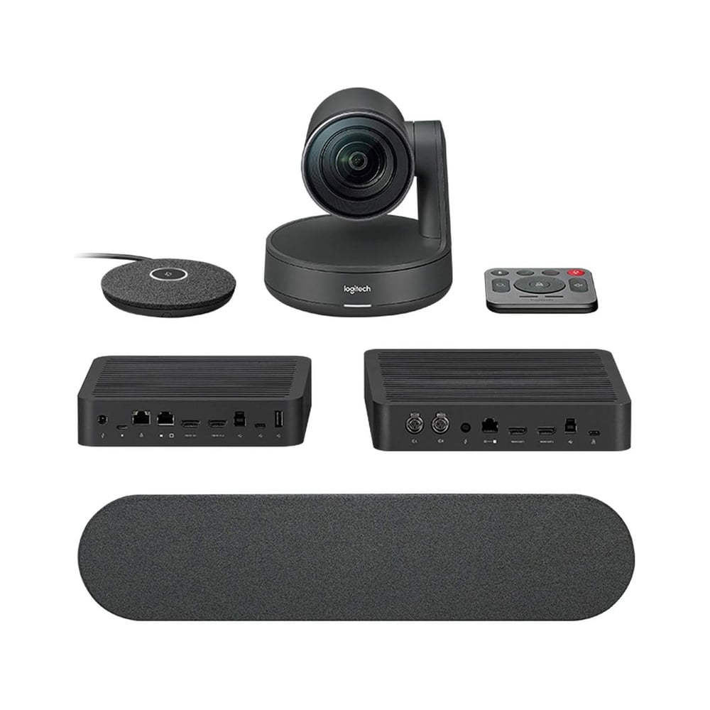 CÁMARA LOGITECH RALLY PLUS 4K PARA SALAS GRANDES - PAQUETE COMPLETO EN COLOR NEGRO - 1