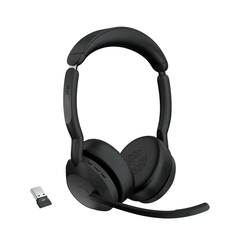 AURICULARES JABRA EVOLVE2 55 CON LINK380A UC, SONIDO ESTÉREO DE ALTA CALIDAD Y CONECTIVIDAD ÓPTIMA - 1
