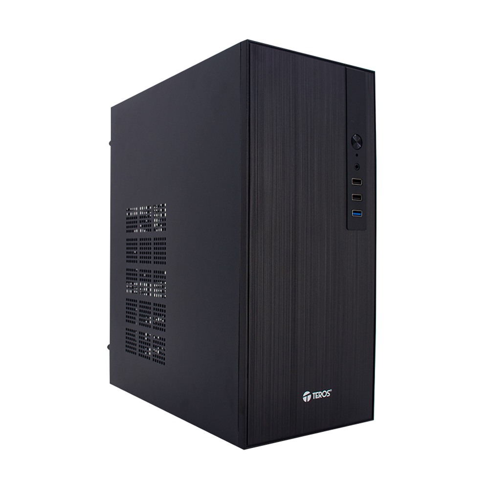 CAJA MINI TOWER TEROS TE-1034S ATX NEGRO, 250W, USB 3.0/2.0 Y AUDIO HD, IDEAL PARA TU PC - 1