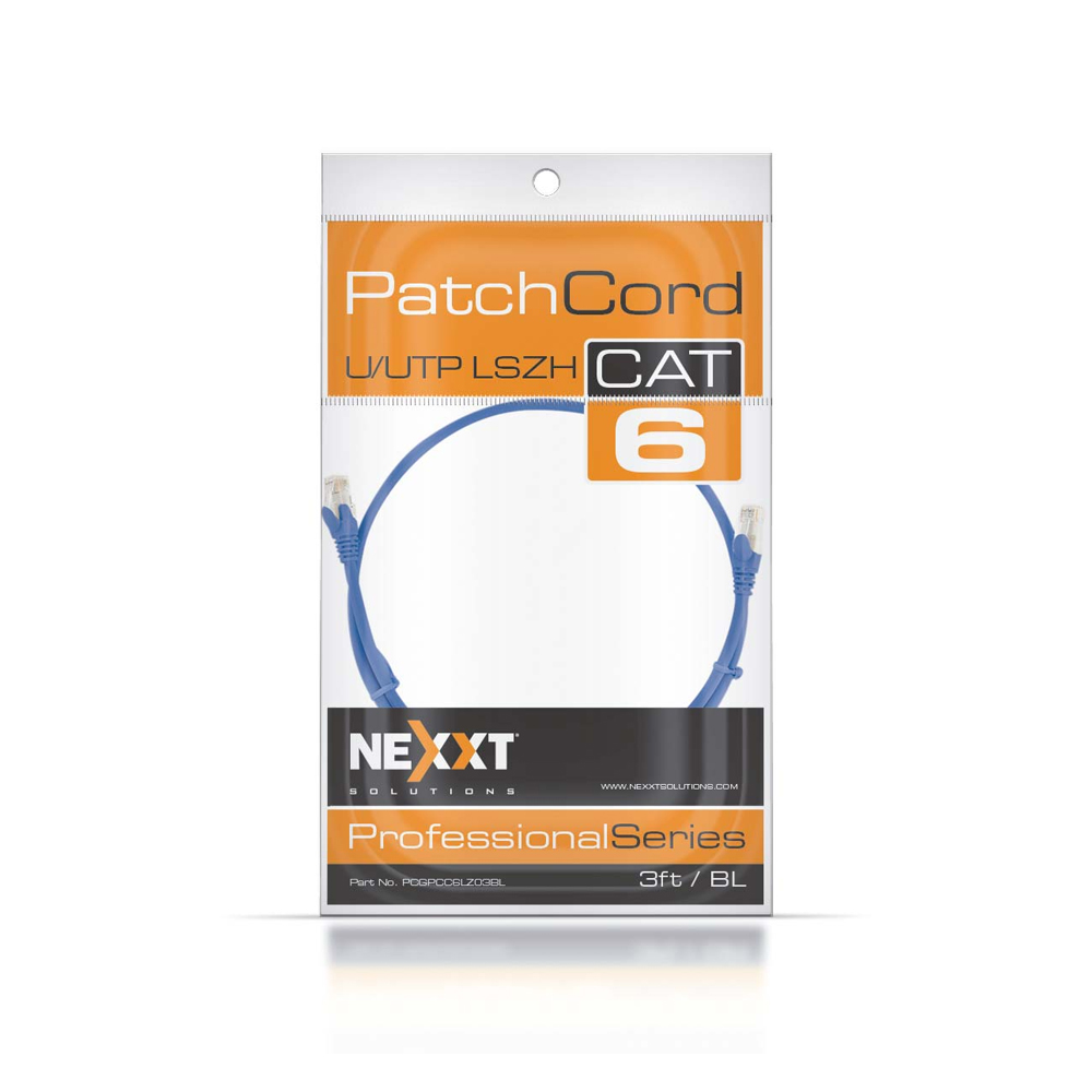 CABLE DE PARCHE NEXXT SOLUTIONS UTP CAT.6A 3FT AZUL LSZH ALTA VELOCIDAD - 1