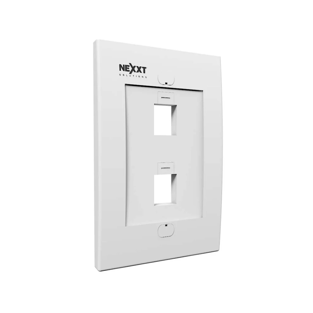 PLACA DE MONTAJE NEXXT BLANCA CON 2 PUERTOS PARA SOLUCIONES DE INFRAESTRUCTURA - AW160NXT02 - 1