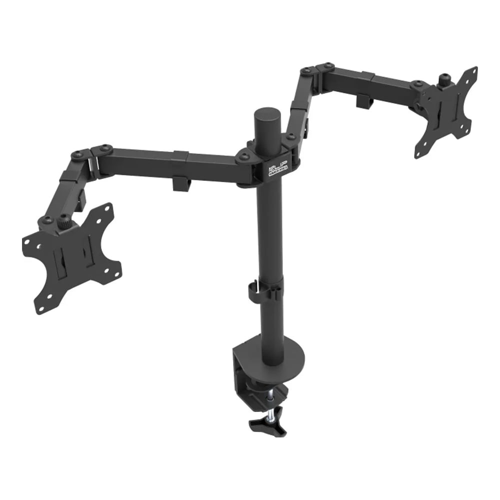 SOPORTE PARA MONITOR KLIP XTREME KPM-310, DOBLE BRAZO, 13-32” PARA ESCRITORIO, AJUSTABLE Y NEGRO - 1