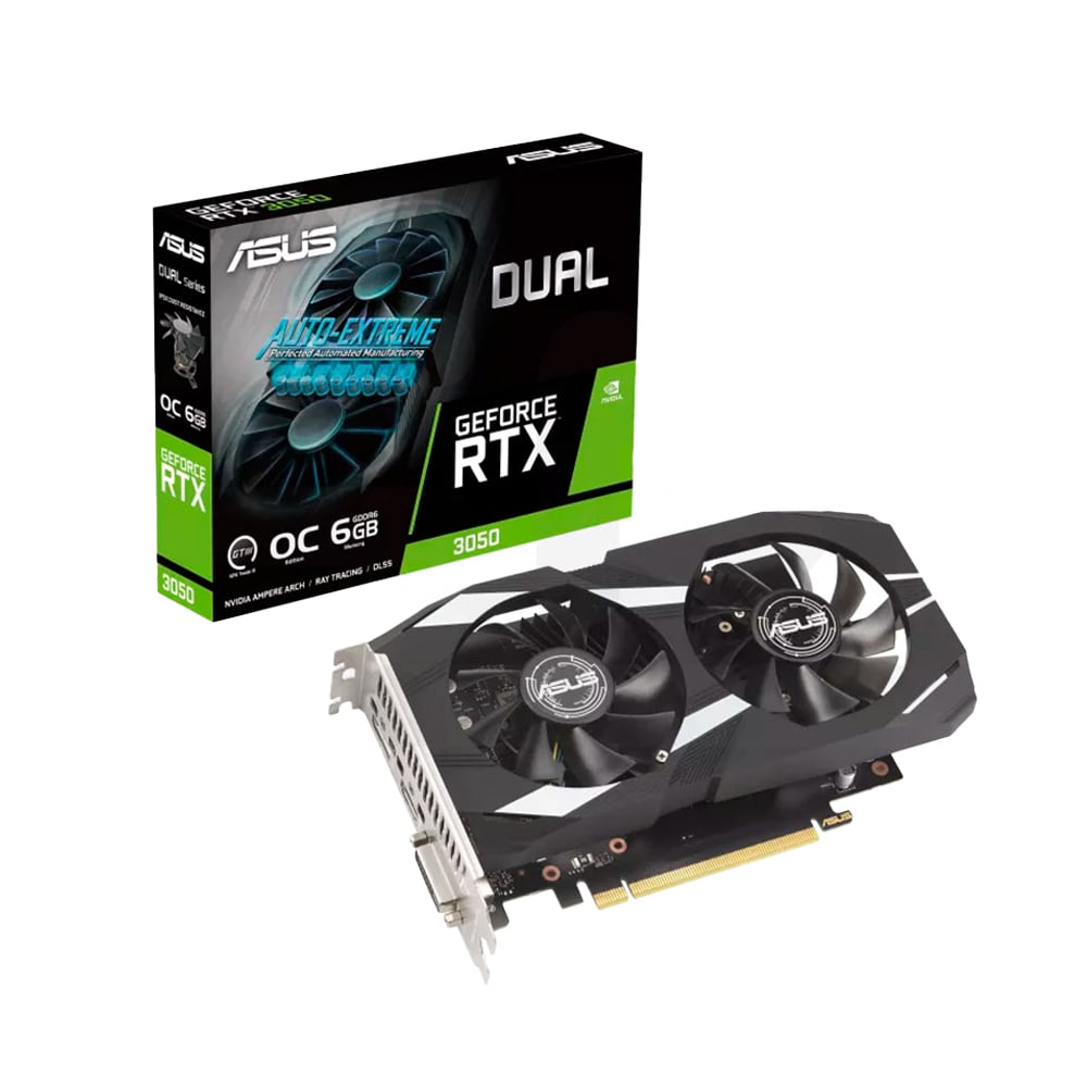 TARJETA GRÁFICA ASUS GEFORCE RTX 3050 6GB GDDR6 PCIE 4.0 - RENDIMIENTO EXCEPCIONAL PARA GAMING - 1