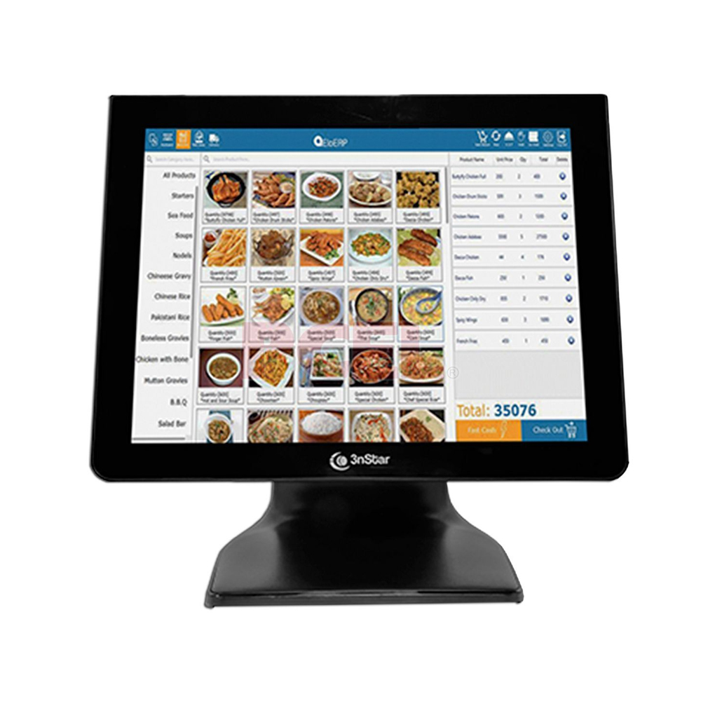 MONITOR TÁCTIL LCD 3NSTAR TCM008 DE 15' CON HDMI, USB Y MULTI-TÁCTIL 10 PUNTOS - COLOR NEGRO - 1