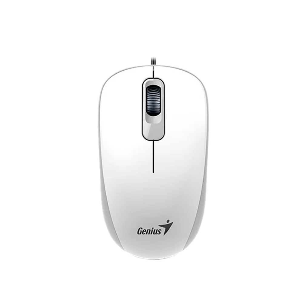 MOUSE ÓPTICO GENIUS DX-110 BLANCO, 1000 DPI, CONEXIÓN USB - PRECISIÓN Y ESTILO PARA TU PC - 1