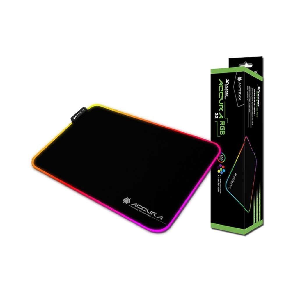 MOUSE PAD GAMING ANTRYX ACCURA 33 RGB MEDIANO - PRECISIÓN Y ESTILO PARA JUGADORES - 1