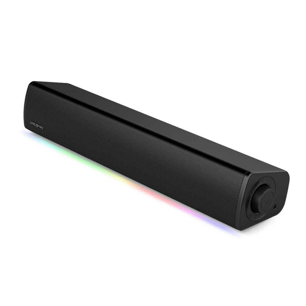 PARLANTE CREATIVE GAMING SOUND BAR GS3 RGB 24W BLUETOOTH 5.4 USB-C - POTENTE SONIDO EN COLOR NEGRO - 1