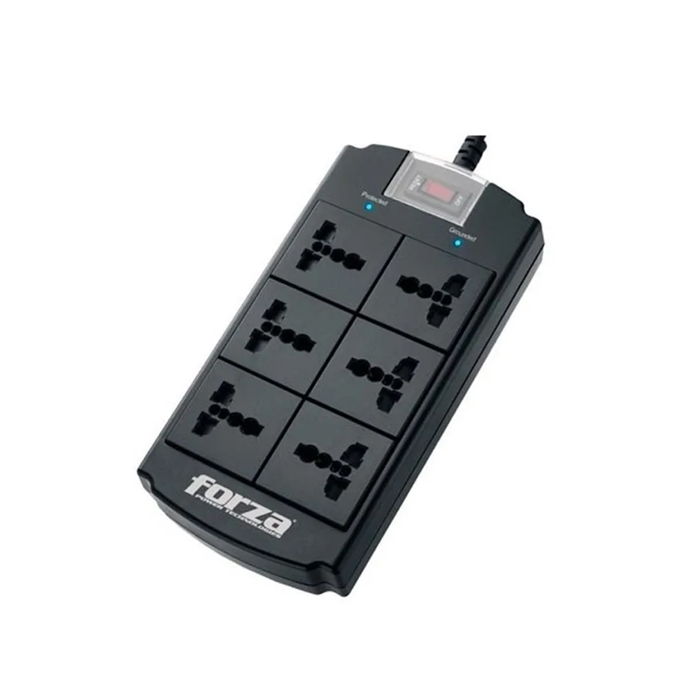 PROTECTOR DE SOBRECARGA FORZA UNIVERSAL 6 OUTLET NEMA PLUG 110/240V - 1