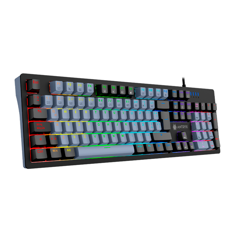 TECLADO GAMING ANTRYX MK-860L SW RGB RETROILUMINADO NEGRO, ALTA VELOCIDAD Y PRECISIÓN - 1
