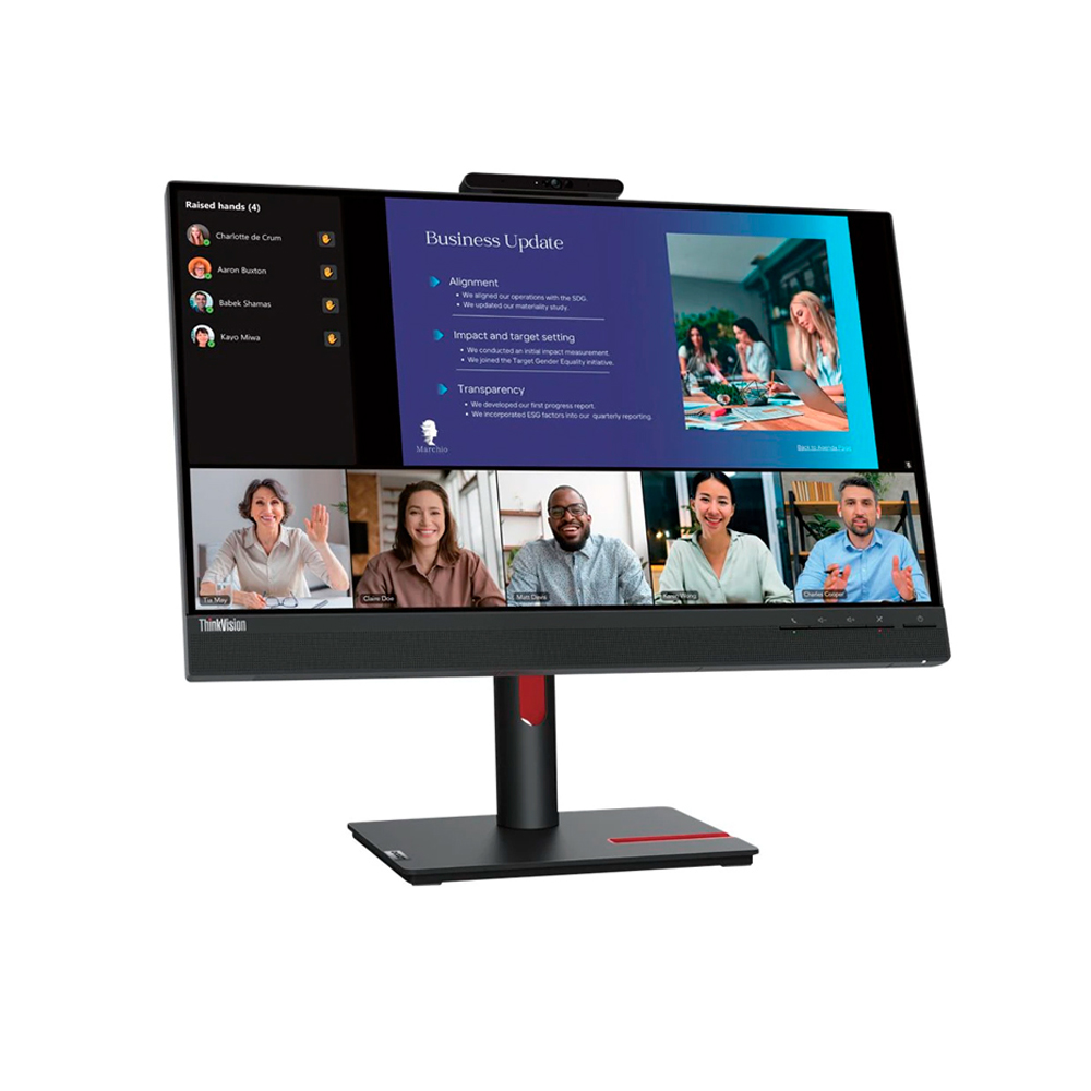 MONITOR LENOVO THINKVISION T24V-30 DE 23.8' FULL HD IPS, HDMI, DP Y VGA - COLOR NEGRO RAVEN - 1