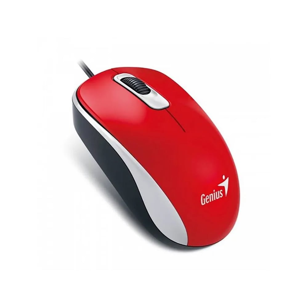 MOUSE GENIUS DX-110 ÓPTICO USB 1000 DPI ROJO - PRECISIÓN Y COMODIDAD PARA GAMERS Y PROFESIONALES - 1