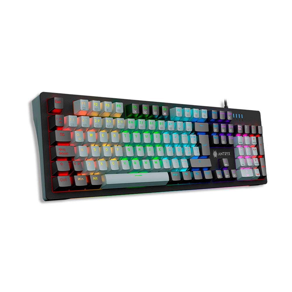 TECLADO GAMING ANTRYX MK-860L SW BLUE, RGB, COLOR NEGRO, ILUMINACIÓN PERSONALIZADA, ALTO RENDIMIENTO - 1