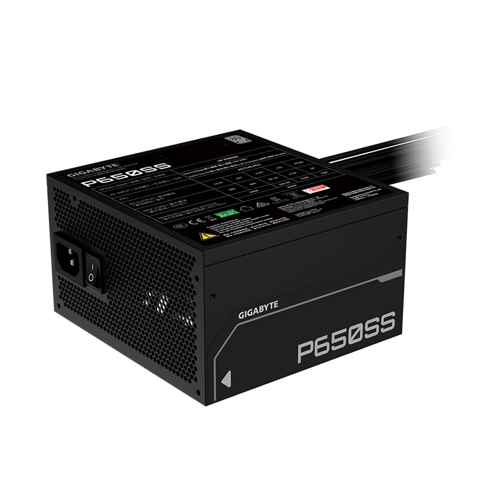 FUENTE DE ALIMENTACIÓN GIGABYTE P650SS 650W 80 PLUS SILVER ATX - EFICIENCIA Y RENDIMIENTO SUPERIOR - 1