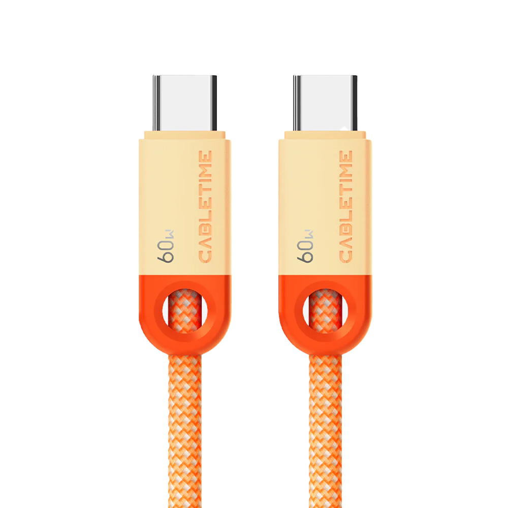CABLE USB-C A USB-C CABLETIME CUP5H 1M 60W - CONEXIÓN RÁPIDA Y DURADERA PARA TUS DISPOSITIVOS - 1