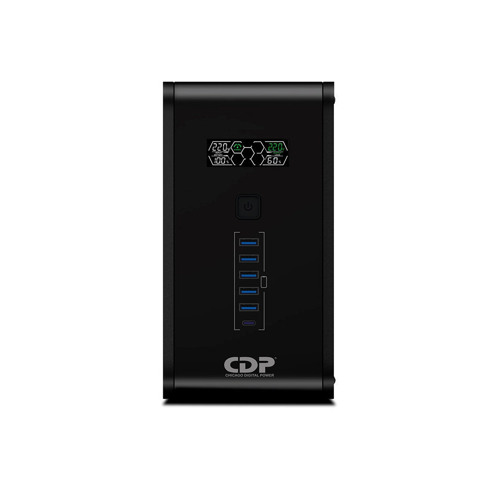 UPS CDP R-SMART 2010I 2000VA CON 10 SALIDAS, 5 PUERTOS USB Y PANTALLA LCD PARA PC Y CONSOLAS - 1