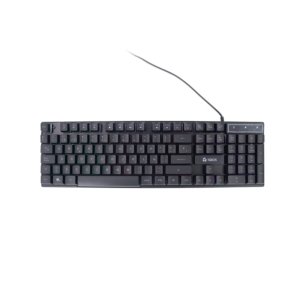 TECLADO GAMER TEROS TE-4072G RGB USB NEGRO - ILUMINA TU JUEGO CON ESTILO Y PRECISIÓN - 1
