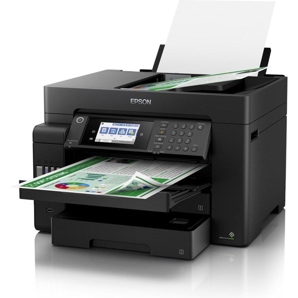 IMPRESORA MULTIFUNCIÓN EPSON ECOTANK L15150, TINTA INALÁMBRICA, 32 PPM, ESCÁNER Y FAX, COLOR NEGRO - 1