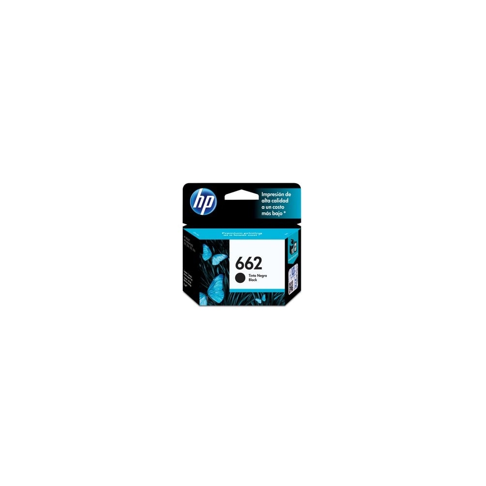 CARTUCHO DE TINTA HP 662 NEGRO ORIGINAL PARA IMPRESORAS, CALIDAD DE IMPRESIÓN SUPERIOR Y FIABILIDAD. - 1