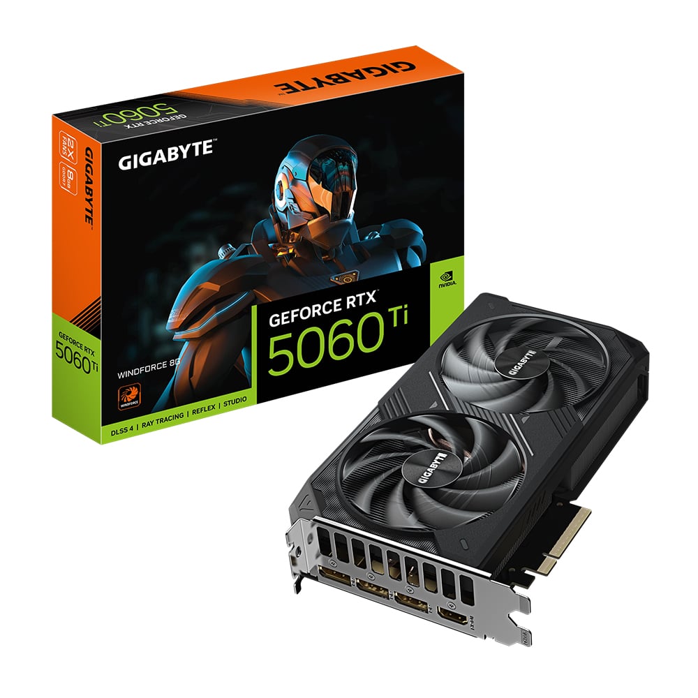 TARJETA GRÁFICA GIGABYTE GEFORCE RTX 5060 TI, 8GB GDDR7, PCIE 5.0, DISPLAYPORT Y HDMI, RENDIMIENTO SUPERIOR - 1