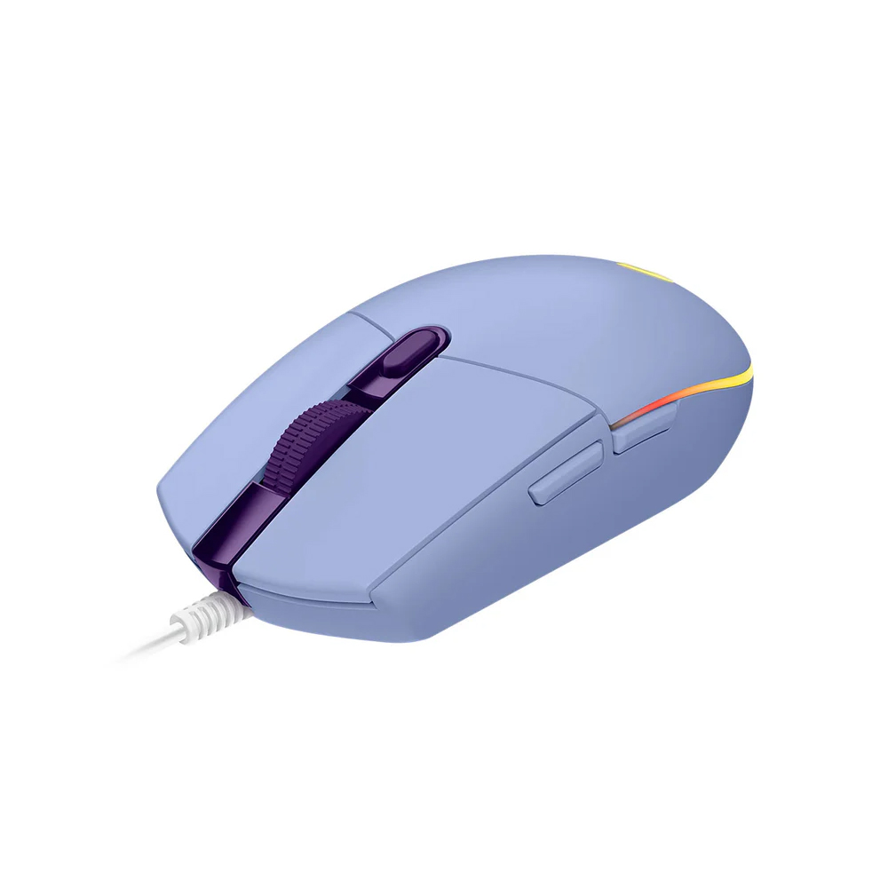 MOUSE LOGITECH G203 LIGHTSYNC RGB 8000 DPI - ÓPTICO - COLOR LILA, IDEAL PARA GAMERS - 1