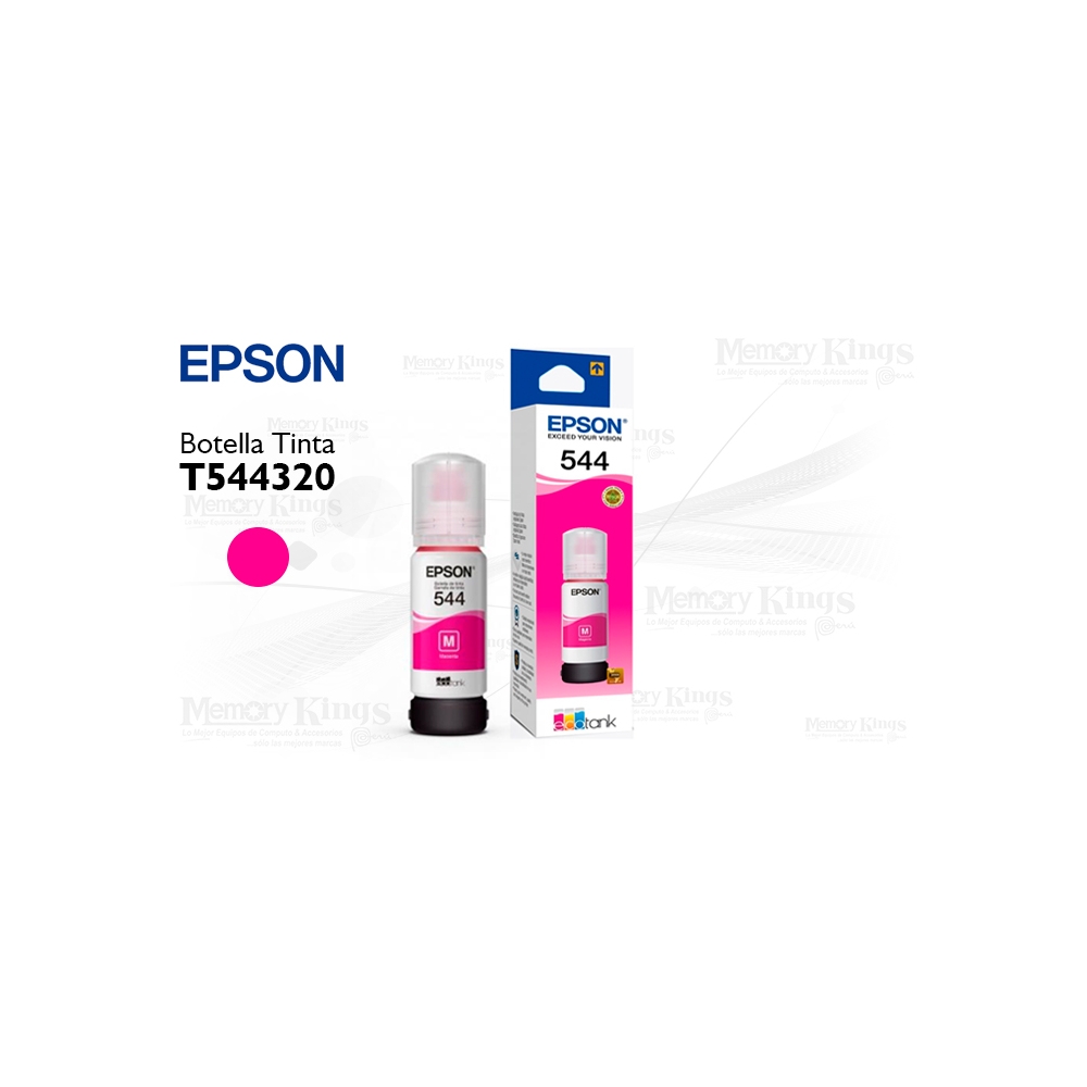 TINTA EPSON 544 MAGENTA 65ML - ALTA CALIDAD, COLORES VIBRANTES PARA IMPRESIONES PROFESIONALES - 1
