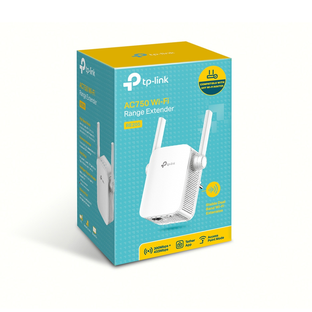 EXTENSOR WI-FI TP-LINK RE205, DOBLE BANDA 2.4 GHZ Y 5 GHZ, OPTIMIZA TU CONEXIÓN EN CASA. - 1