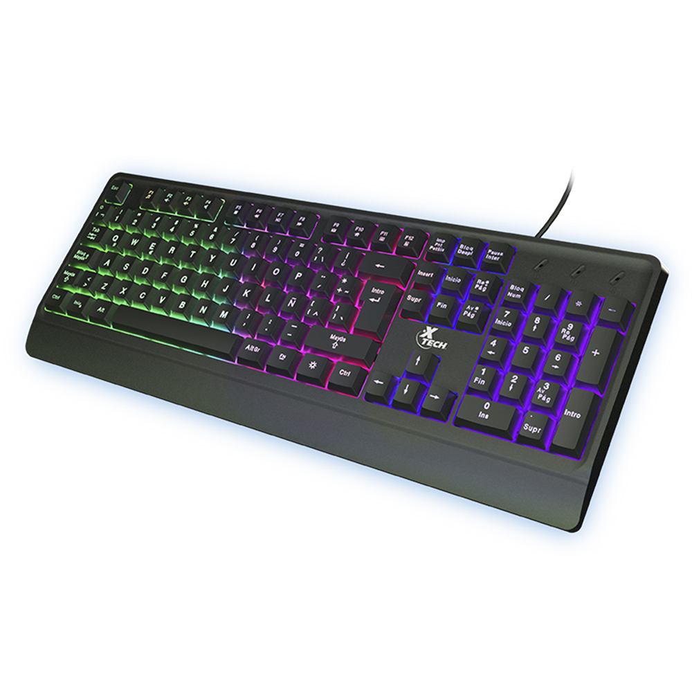 TECLADO XTECH CHEVALIER XTK-505S USB RETROILUMINADO QWERTY ESPAÑOL - 1