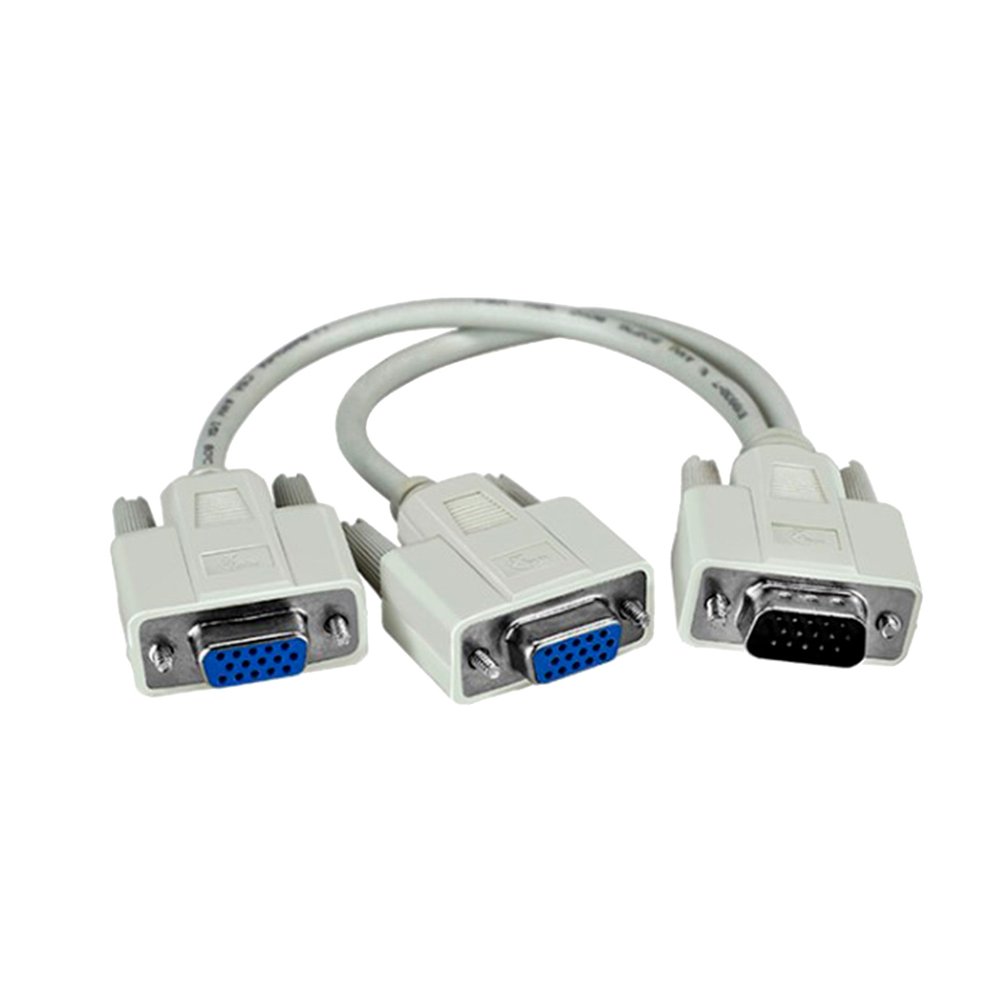 DIVISOR VGA XTECH - CABLE VGA MASCULINO PARA CONECTAR 2 PANTALLAS - ALTA CALIDAD Y RENDIMIENTO - 1