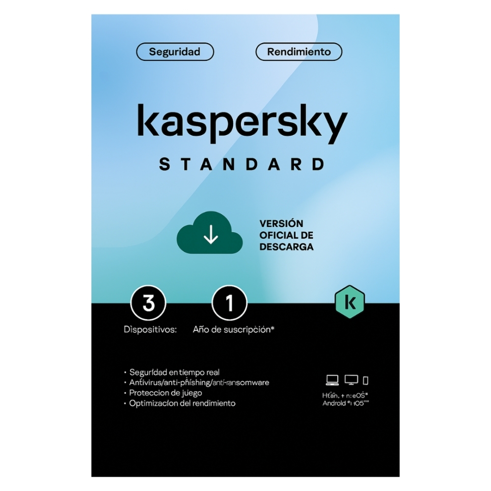 KASPERSKY STANDARD LATAM - PROTECCIÓN DIGITAL PARA 3 DISPOSITIVOS, SEGURIDAD AVANZADA Y FÁCIL USO - 1