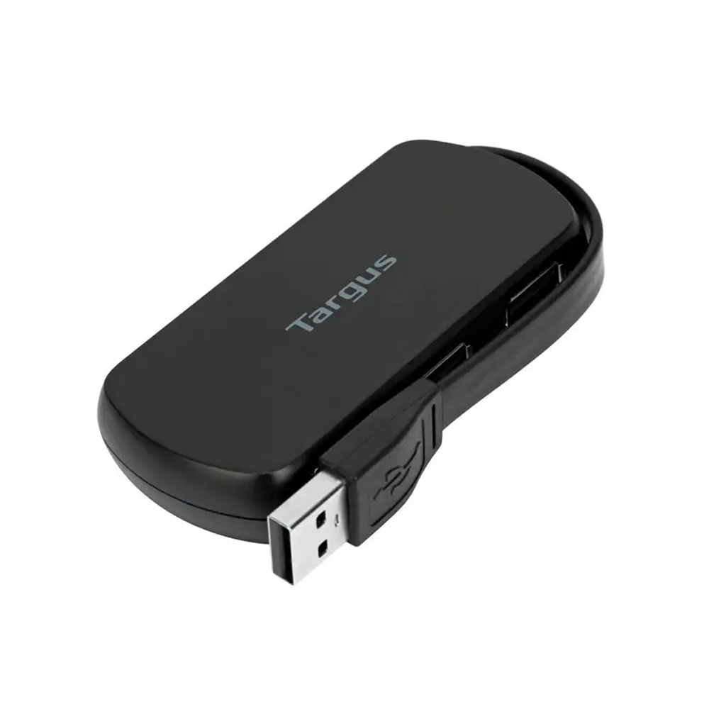 HUB USB TARGUS ACH114US DE 4 PUERTOS USB-A 2.0 EN COLOR NEGRO PARA CONEXIONES RÁPIDAS Y SEGURAS - 1