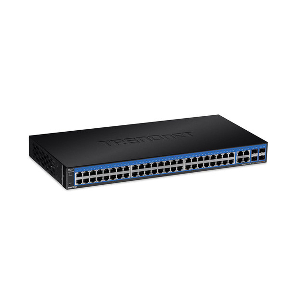 SWITCH GBE 48 PUERTOS SMART TRENDNET TEG-524WS RACK, IDEAL PARA REDES DE ALTO RENDIMIENTO - 1