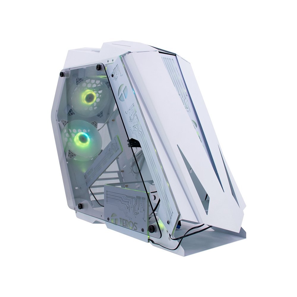 CASE GAMER TEROS TE-1316G BLANCO, MID TOWER CON VENTILADOR ARGB Y CONECTIVIDAD USB 3.0/2.0 - 1