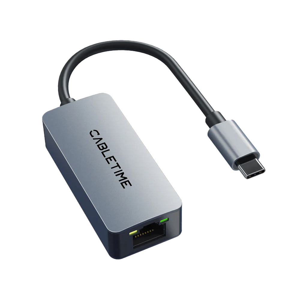 ADAPTADOR USB 3.0 A RJ45 CABLETIME CB57G - CONEXIÓN RÁPIDA Y ESTABLE PARA TU DISPOSITIVO USB-C - 1
