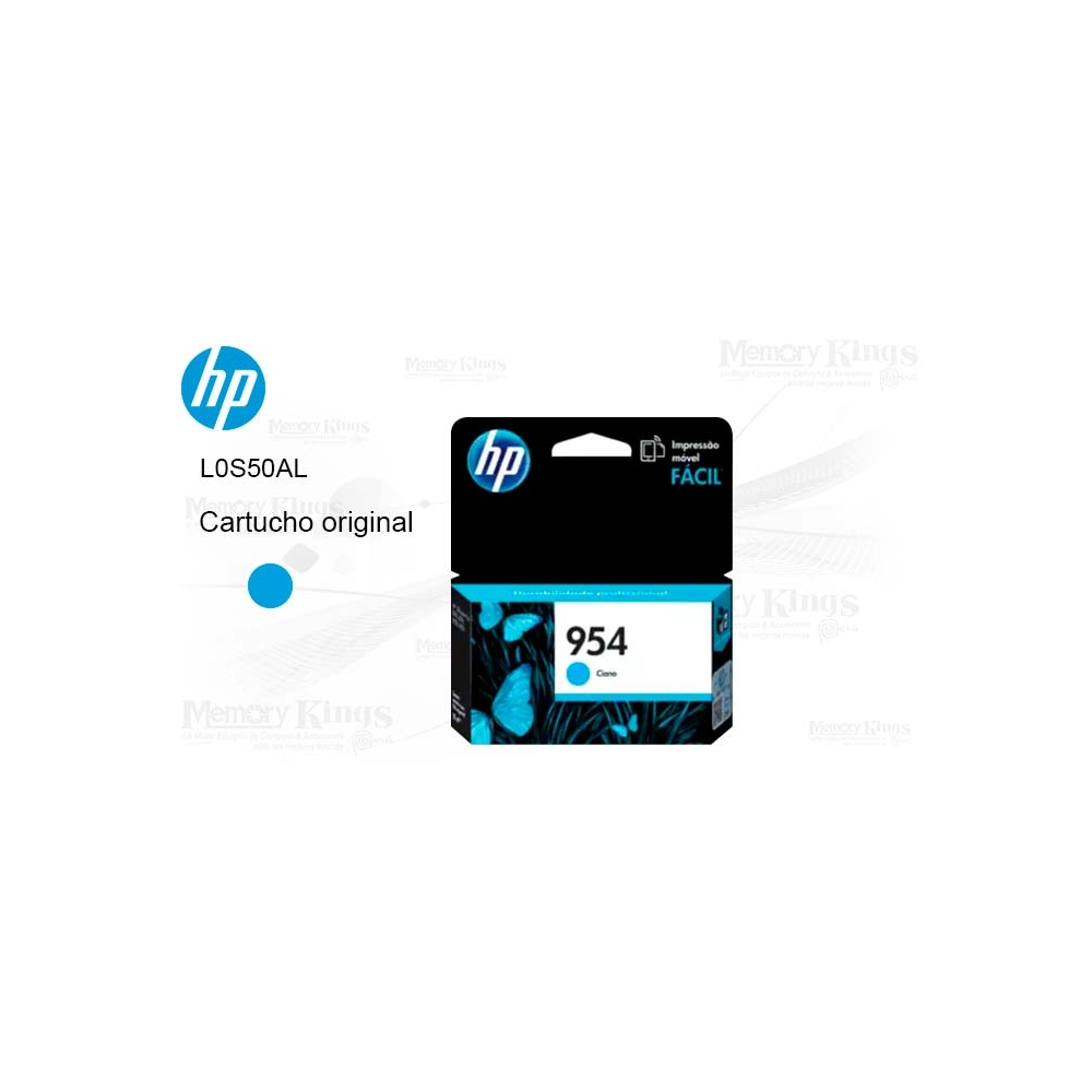 CARTUCHO DE TINTA HP 954 EN CIAN - 700 PÁGINAS DE IMPRESIÓN DE ALTA CALIDAD - 1