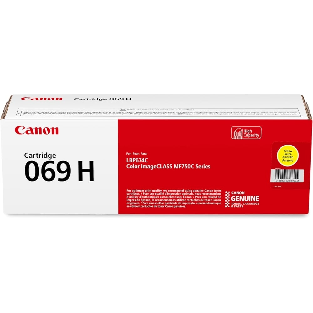 TÓNER AMARILLO CANON 069H ALTA CAPACIDAD PARA MF753CDW Y MF751CDW - EFICIENCIA Y CALIDAD SUPERIOR - 1
