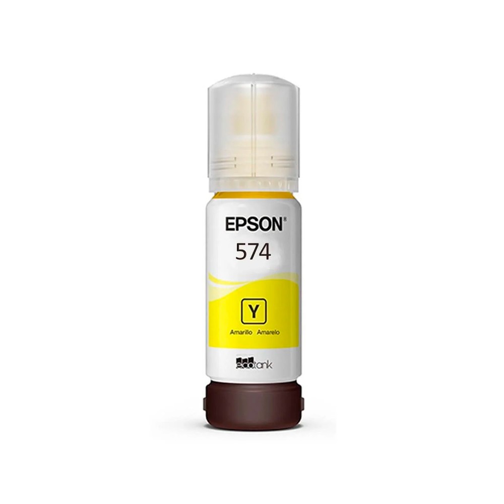 TINTA EPSON 574 AMARILLA 70ML PARA IMPRESORAS L8050 - COLORES VIBRANTES Y ALTA CALIDAD DE IMPRESIÓN - 1